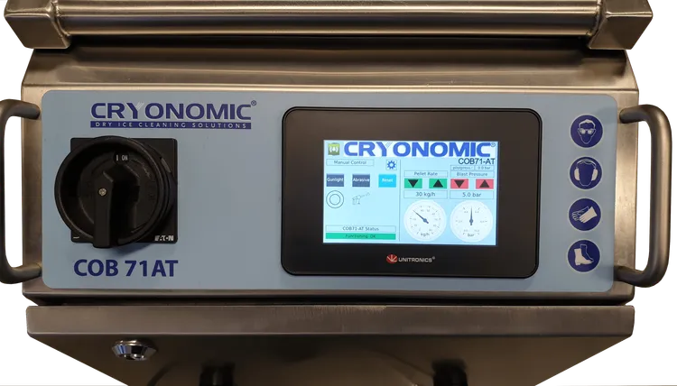 CRYONOMIC® COB71AT – Automatisiertes Strahlgerät mit Touchscreen